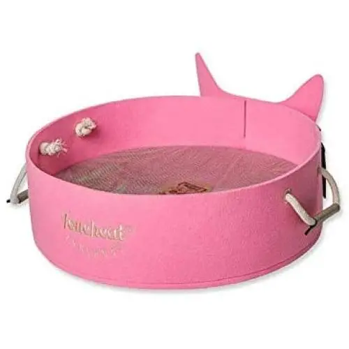 ZHAS Round Cat Bed Cat Scratcher Cardboard,Corrugated Paper Cat Scratching Board Pad Grinding Claw Toy,Cat Hammock Wool Felt with Drawstring (Color : Pink) ZHAS Round Cat Bed Cat Scratcher Cardboard,Corrugated Paper Cat Scratching Board Pad Grinding Claw Toy,Cat Hammock Wool Felt with Drawstring (Color : Pink)