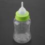 Yolispa Puppy Feeding Bottle Set with Scale Transparent Silicone Nipple Brush Washable Durable Nursing Tools 5oz 150ml for Milk Water Liquor
