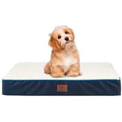 SunStyle Home Orthopedic Foam Dog Bed for Small & Medium Dogs Up to 50lbs with Waterproof Removable Cover, Mattress Pet Mat Bed for Dogs & Cats - Orthopedic Egg Crate Foam Platform