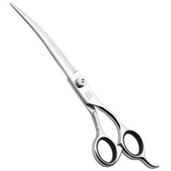 TOMBRO 7.0'' Professional Curved Blade Pet Grooming Scissors Dog Cat Hair Trimming Shears