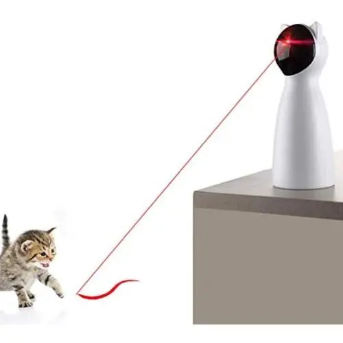 YVE LIFE Cat Laser Toy Automatic,Interactive Toy for Kitten/Dogs - USB Charging,Placing High,5 Random Pattern,Automatic On/Off and Silent (P01)