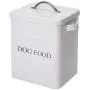 Morezi Pet Treat and Food Storage Tin with Lid and Scoop - White Vintage Farmhouse - Carbon Steel - Tight Fitting Lids - Storage Canister Tins Morezi Pet Treat and Food Storage Tin with Lid and Scoop - White Vintage Farmhouse - Carbon Steel - Tight Fitting Lids - Storage Canister Tins