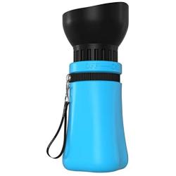 Portable Dog Water Bottle for Walking, Travel Pet Water Bottle Leakproof Collapsible Water Bottle Dog Water Dispenser Fit Any Standard Car Cup Holder, 17oz