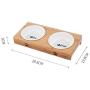PICKME Premium Elevated Dog and Cat Pet Feeder, Double Bowl Raised Stand Comes with Extra Two Ceramics Bowls. Perfect for Dogs and Cats.