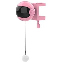 ocijf179 Electronic Cat Toy Electrical Automatic Lifting Cats Ball Kitten Teaser Interactive Toys Pet Supply - Pink