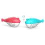 ocijf179 Cat Toy Pet Cat Kitten TPR Puffer Fish Toothbrush Catnip Molar Soft Bite Chew Play Toy - Blue