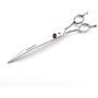 8.0/9.0 inch Japan 440C Dog Big Chunker/Curved Shears Professional Pet Grooming Thinning Scissors (C-9.0 inch-Silver)