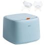 SPRICHIC Pet Food Storage Container - Store up to 22lbs Dry Food, Flip Top Plastic Food Storage Bin for Dog, Cat, Bird, with 2 Pet Food Bowls & Measuring Cup, BPA Free