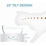 Vvciic Raised Cat Food Bowl, 15 Degree Tilt Adjustable Pet Food Bowls, Neck Guard Pet Water Bowl Raised Elevated Stand food Bowls for Cats & Small Dogs (double)