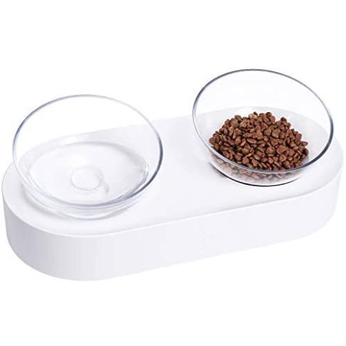 PETKIT Elevated Cat Food Bowls, Tilted Pet Raised Bowls with Stand for Cats and Small Dogs, Stress Free, Food Grade Material Nonslip No Spill Cat Bowls for Food and Water Dishwasher Safe