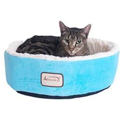 Armarkat Round or Oval Shape Pet Cat Bed for Cats and Small Dogs