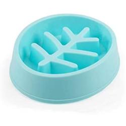 TabEnter Slow Feed Dog Bowl, Drink Water Bowl, Stop Bloat Pet Bowl, Vibrant Leaf Design
