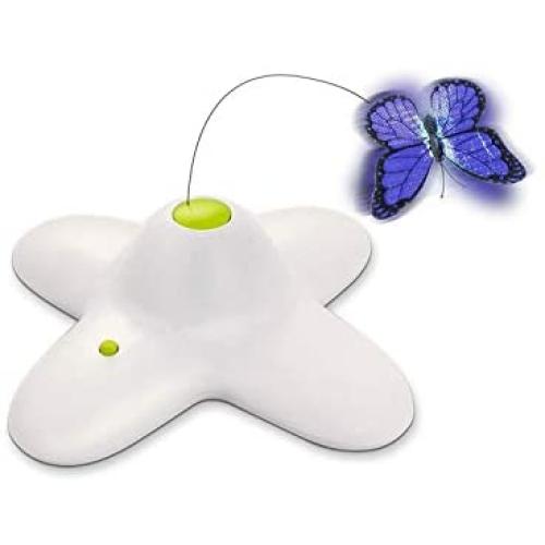 All for Paws Interactive Flutter Bug Cat Butterfly Toy with Two Replacements Flashing Butterflies Toys