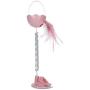 ocijf179 Cat Spring Ball Toy Tumbler Swinging Spring Ball Flash Teasing Toy with Bell Feather Cat Pet Toy - Green