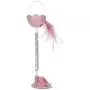ocijf179 Cat Spring Ball Toy Tumbler Swinging Spring Ball Flash Teasing Toy with Bell Feather Cat Pet Toy - Green