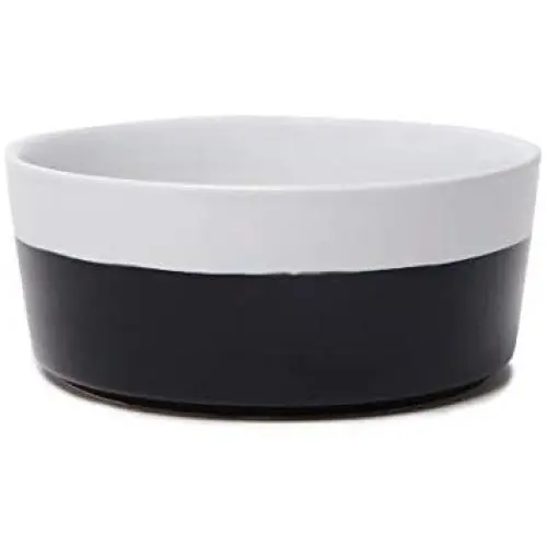 Waggo Dipper Ceramic Dog Bowl for Dog and Cat - Heavyweight and Durable Pet Food and Water Dish Crock (Large, Black) Waggo Dipper Ceramic Dog Bowl for Dog and Cat - Heavyweight and Durable Pet Food and Water Dish Crock (Large, Black)