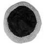 Mind Reader Plush Faux Fur Donut Pet Cuddler, Shaggy Round Comfortable Bed for Dogs, 36'' x 36'', Gray