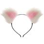4 Pcs Couples Roleplay Costume Props Set Cat Eārs Haedband Táil Būtt Plúg & Bell Chǒker Toys (White-Pink,M)