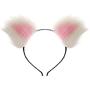 4 Pcs Couples Roleplay Costume Props Set Cat Eārs Haedband Táil Būtt Plúg & Bell Chǒker Toys (White-Pink,M)