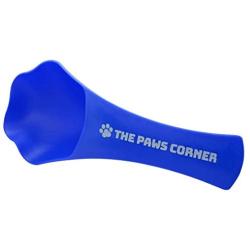 The Paws Corner New! Paw Shaped Pet Food Scoop and Clip (1 Cup Measurement Sturdy and Durable Food Scooper - Blue)