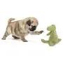 KINJUWEE Squeak Dog Chew Toys Durable Soft Dog Plush Toys for Small Medium Dogs Indestructible Stuffed Corduroy Pet Toys,Chew Toys for Puppies Teething Small Dogs,Crocodile,Green