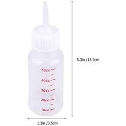 Balacoo Pet Nursing Bottles - Newborn Animals Feeding Bottle Kit 50ml Water Milk Feeder for Puppy Kitten Lambs 6pcs (Pointed Nipple)