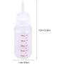 Balacoo Pet Nursing Bottles - Newborn Animals Feeding Bottle Kit 50ml Water Milk Feeder for Puppy Kitten Lambs 6pcs (Pointed Nipple)