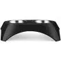 Flexzion Pet Feeder Bowls Double Stainless Steel Removable Tray Dog Cat Animal Food Water Container Dish Table Dinner Set with Elevated Stand Flexzion Pet Feeder Bowls Double Stainless Steel Removable Tray Dog Cat Animal Food Water Container Dish Table Dinner Set with Elevated Stand