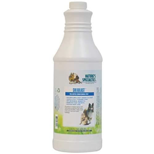 Natures Specialties Dog Anti-Microbial Medicated Conditioner Spray for Pets, Leave-in, Made in USA, SheaBlast, 32oz
