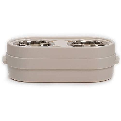 Store-N-Feed Adjustable Raised Dog Bowl, Dog Feeder & Dog Food Storage Containers - Large Dog Bowl Stand Adjusts from 8'' to 12'' (Dog Food Container, Unique Dog Water Bowl Dispenser and Dog Food Bowl)