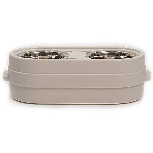 Store-N-Feed Adjustable Raised Dog Bowl, Dog Feeder & Dog Food Storage Containers - Large Dog Bowl Stand Adjusts from 8'' to 12'' (Dog Food Container, Unique Dog Water Bowl Dispenser and Dog Food Bowl)