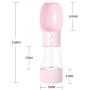 Portable Dog Water Bottle and Food Container,Dog Water Bottle/Bowl for Walking and Food Dispenser for pet cat/Puppy