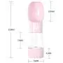 Portable Dog Water Bottle and Food Container,Dog Water Bottle/Bowl for Walking and Food Dispenser for pet cat/Puppy