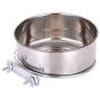 Pet Food Water Bowl with Clamp Holder Stainless Steel Coop Cup Hanging Feeder for Dog Bird Parrot Cat Rabbit