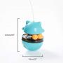 Apofly 1PC Tumbler Cat Toy Funny Pet Training Tool Cat Feeding Chewing Playing Leaking Food Ball with Teasing Wand