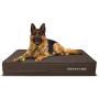 Replacement Outer Cover ONLY (Outer Cover ONLY - NO Bed, NO Waterproof Inner) for The Dogs Bed, Washable Quality Oxford Fabric, Large (Brown with Brown Trim)