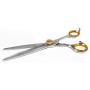 Sharf Pet Thinning Shears Gold Touch 7'' 46-Tooth Professional Dog Grooming Scissors, Slim Pointed Tip Shear, Sharp 440c Japanese Stainless Steel Dog Thinning Scissors.
