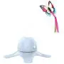 DSstyles Cat Teaser Toy,Electric Interactive Teaser Wand Toy with Butterfly Attachment for Pet Cat Blue