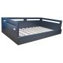 Iconic Pet Sassy Paws Wooden Pet Bed with Paw Printed Comfy Cushion for Dogs & Cats in Varying Sizes & Colors