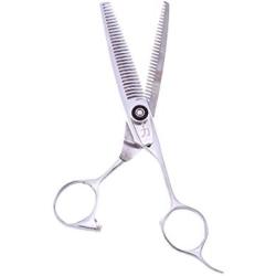 ShearsDirect Professional 30 Teeth, Double Thinner with Black Gem Stone Tension, 6.0-Inch