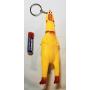 ITISMINE Shrilling Chicken Keychain Yellow Rubber Squeeze Squeak Screaming Prank Key Chain Novelty Toy