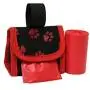 Five Star Pet Purse Style Dispenser with 2 Rolls Made in USA Easy Open Poop Bags Dog Waste Bags (Red Paw)