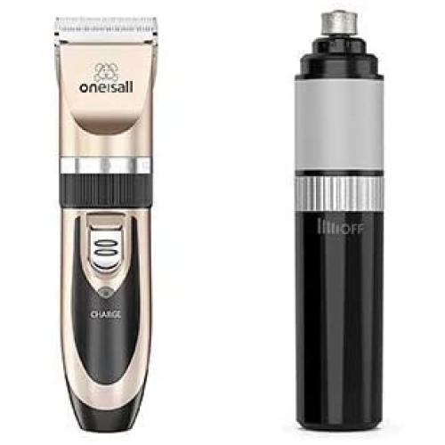 oneisall Low Noise Dog Clippers+Stepless Speed Dog Nail Grinder