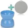 Super Design Ceramics Raised Slow Feeder Dog Bowl, Porcelain Elevated Dog Feeder for Food and Water, Less Regurgitating and Vomiting