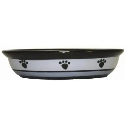 PetRageous 44247 Oval Metro Paws Stoneware Cat Bowl 6.25-Inch Wide and 1.5-Inch Tall Saucer with 1-Cup Capacity and Dishwasher and Microwave Safe for Small Dogs and Cats, Multi-Colored PetRageous 44247 Oval Metro Paws Stoneware Cat Bowl 6.25-Inch Wide and 1.5-Inch Tall Saucer with 1-Cup Capacity and Dishwasher and Microwave Safe for Small Dogs and Cats, Multi-Colored