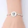 BEKECH Pet Groomer Gift Dog Groomer Bracelet Love Dog Paw Printed Slide Bracelet Adjustable Chain Jewelry Gift Dog Salon Gift Dog Grooming Gift