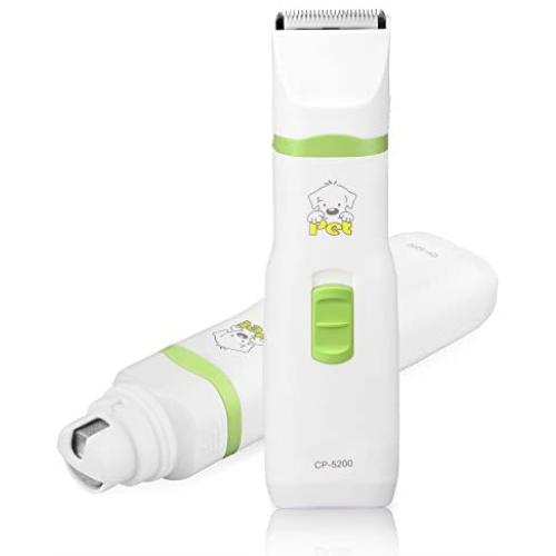 PepPet 2 in 1 Dogs Cats Pet Grooming Kit Electric Nail Grinder Electric Trimmer Clipper CP-5200