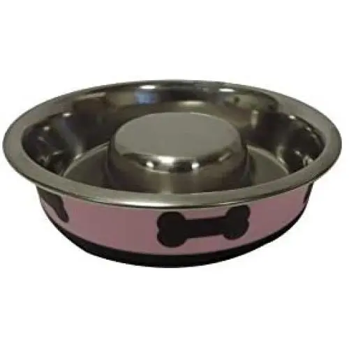 Boomer N Chaser BNC-10011 Slow Feeder Spill Proof Pet Bowl Fusion Hot Pink Boomer N Chaser BNC-10011 Slow Feeder Spill Proof Pet Bowl Fusion Hot Pink