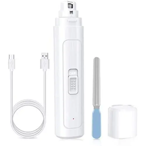 Herosky Dog Nail Grinder, Upgraded LED Lighting 2-Speed Pet Nail Trimmer,Electric Rechargeable Nail Clippers for Large Medium Small Dogs & Cats,Painless Paws Nail File Grooming & Smoothing Herosky Dog Nail Grinder, Upgraded LED Lighting 2-Speed Pet Nail Trimmer,Electric Rechargeable Nail Clippers for Large Medium Small Dogs & Cats,Painless Paws Nail File Grooming & Smoothing