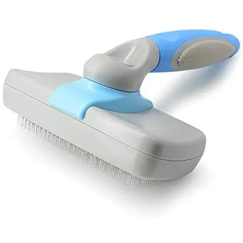 JIPOWER Self Cleaning Slicker Brush for Dogs and Cats, Pet Grooming Tool,Removes Undercoat,Shedding Mats and Tangled Hair,Dander,Dirt, Massages Particle,Improves Circulation JIPOWER Self Cleaning Slicker Brush for Dogs and Cats, Pet Grooming Tool,Removes Undercoat,Shedding Mats and Tangled Hair,Dander,Dirt, Massages Particle,Improves Circulation